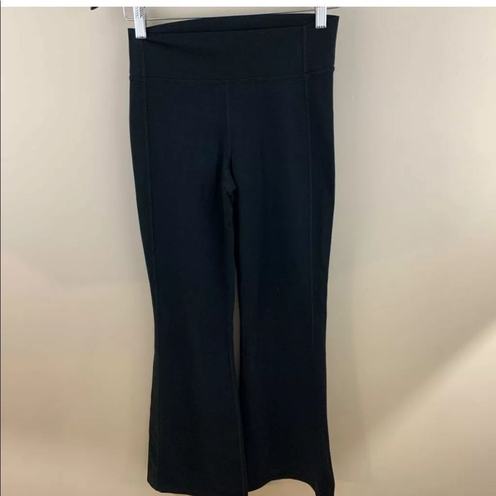 Athleta Womens Activewear Flared Yoga Pants Black